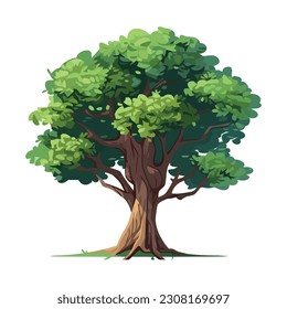 Green forest environmental and growth tree icon isolated