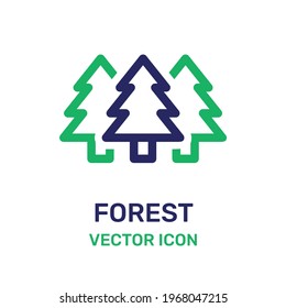 Green forest icon vector illustration.