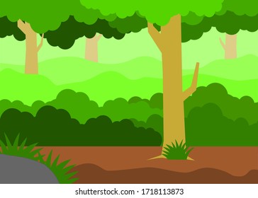 green forest illustration vector design