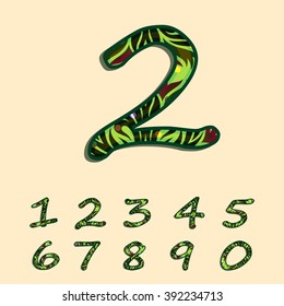 Green forest patterned font created in vector/ EPS 10.
High quality and easy to edit, for your Graphic needs.