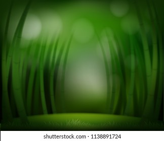 A green forest template illustration