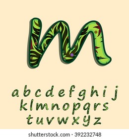 Green forest textured font created in vector/ EPS 10.
High quality and easy to edit, for your Graphic needs.