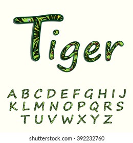 Green forest textured font created in vector/ EPS 10.
High quality and easy to edit, for your Graphic needs.