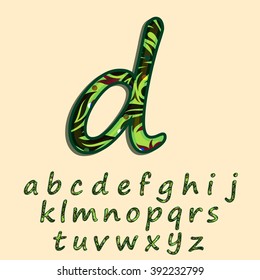 Green forest textured font created in vector/ EPS 10.
High quality and easy to edit, for your Graphic needs.