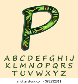 Green forest textured font created in vector/ EPS 10.
High quality and easy to edit, for your Graphic needs.