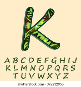 Green forest textured font created in vector/ EPS 10.
High quality and easy to edit, for your Graphic needs.