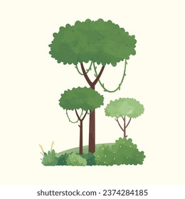 Green Forest Tree Vector Illustration