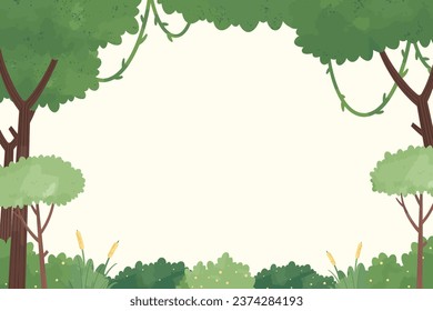 Green Forest Tree Vector Illustration