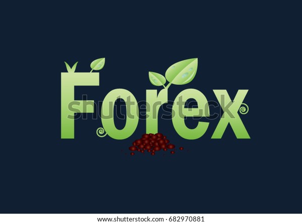 Green Forex Font Shape Template Design Stock Vector Royalty Free - 