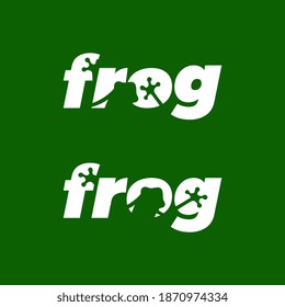Green forg logo with negative space tipe logo