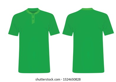 Green  forge polo shirt. vector illustration