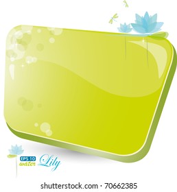 Green form with lily, eps-10