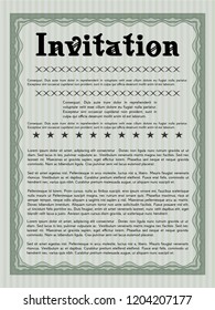 Green Formal invitation. Money design. With quality background. Customizable, Easy to edit and change colors. 