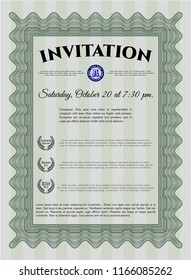 Green Formal invitation. Sophisticated design. With quality background. Customizable, Easy to edit and change colors. 