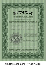 Green Formal invitation template. Elegant design. Customizable, Easy to edit and change colors. With quality background. 