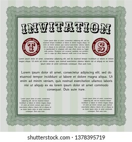 Green Formal invitation template. With quality background. Customizable, Easy to edit and change colors. Superior design. 