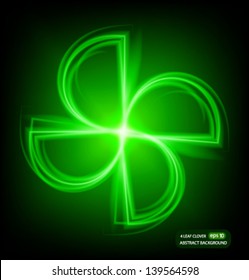 green four leaf clover abstract background