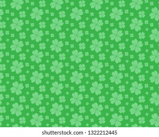 Green Four leaf clover background for St. Patrick's Day