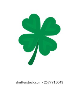 Green four leaf clover icon. Vector. Isolated.