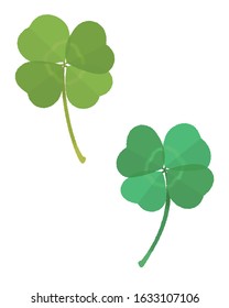 Green four leaf clover. illustlation