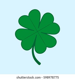 Green four-leaf clover logo.