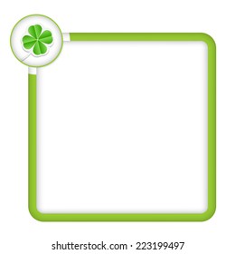 green frame for any text with cloverleaf