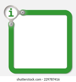 green frame for any text with info symbol