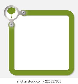 green frame for any text with tree symbol