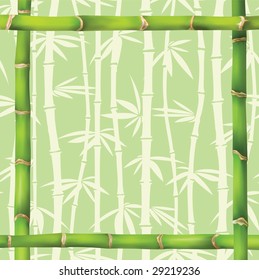 green frame in bamboo style