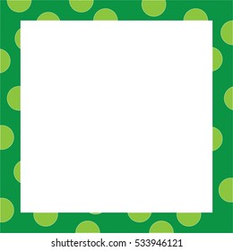 green frame with black circles