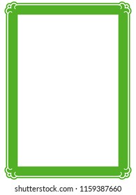 Green frame border art picture photo frame vector vintage