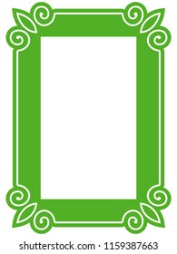 Green frame border art picture photo frame vector vintage