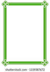 Green frame border art picture photo frame vector vintage