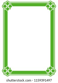 Green frame border art picture photo frame vector vintage