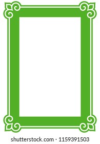 Green frame border art picture photo frame vector vintage