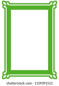 Green frame border art picture photo frame vector vintage