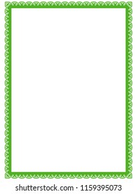 Green frame border art picture photo frame vector vintage