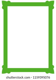 Green frame border art picture photo frame vector vintage