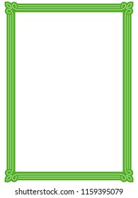 Green frame border art picture photo frame vector vintage