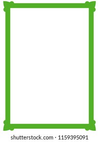Green frame border art picture photo frame vector vintage