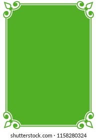 Green frame border label sign vector vintage simple