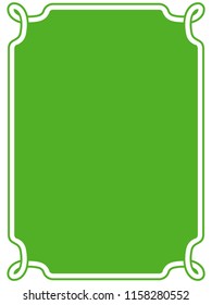 Green frame border label sign vector vintage simple