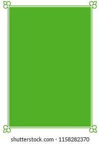 Green frame border label sign vector vintage simple