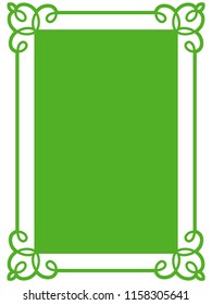 Green frame border label sign plaque vector vintage simple