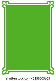 Green frame border label sign plaque vector vintage simple