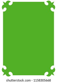 Green frame border label sign plaque vector vintage simple
