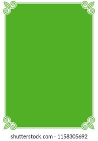 Green frame border label sign plaque vector vintage simple