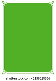 Green frame border label sign vector vintage simple
