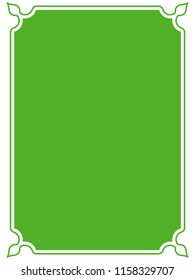 Green frame border label sign vector vintage simple