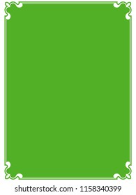 Green frame border label sign vector vintage simple